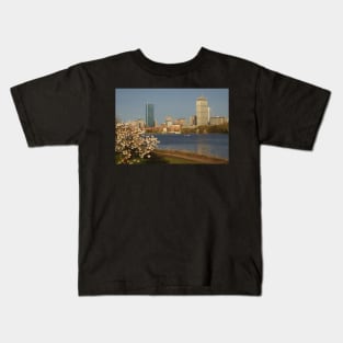 Boston Charles River on a Spring day Kids T-Shirt